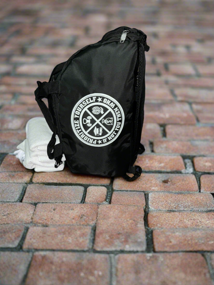 Prioritize yourself gym duffel bag
