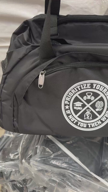 Prioritize yourself gym duffel bag